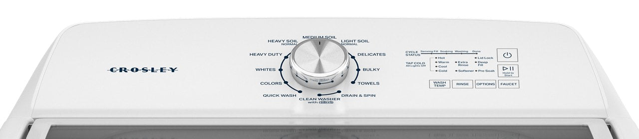 NEW  Crosley 4.5 Cu. Ft. Top Load Agitator Washer W. Stainless Steel Drum & Built-in Faucet (White) - 10 Year  LTD Warranty Model# CWW4512RW