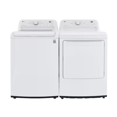 LG ColdWash Impeller Large ( 4.5-cu ft ) Top-Load Washer ( White ) with Matching Electric Dryer Model# WT7000CW & DLE7000W