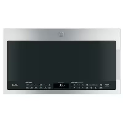Coming Soon GE Profile 2.1-cu ft Over-the-Range Microwave with Sensor Cooking ( Stainless steel ) Model# PVM9005SJSS