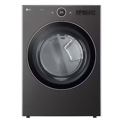 LG 7.4-cu ft Stackable Vented Electric Dryer with Steam Cycle ( Black stainless steel ) Model# DLEX6700B