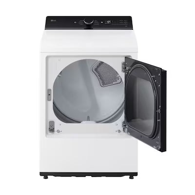 LG 7.3-cu ft Vented Electric Dryer ( Alpine White ) Model# DLE8400WE
