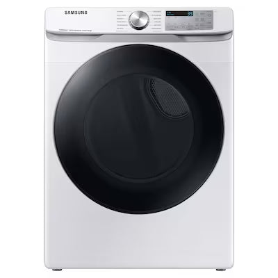Samsung 7.5-cu ft Stackable Vented Electric Dryer with Steam Cycle ( White ) Model# DVE45B6300W