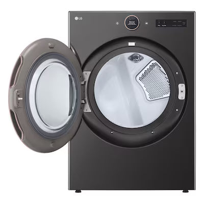 LG 7.4-cu ft Stackable Vented Gas Dryer with Steam Cycle ( Black ) Model# DLGX6501B