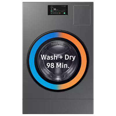 Samsung Bespoke 5.3-cu ft Ventless All-In-One Washer Dryer Combo with Steam Cycle ( Dark Steel ) Model# WD53DBA900HZ
