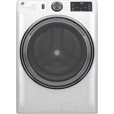 Coming Soon GE Stackable Large ( 5.0-cu ft ) Front-Load Washer with Steam Cycle ( White ) Model# GFW655SSVWW