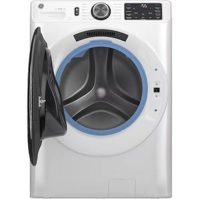 Coming Soon GE Stackable Large ( 5.0-cu ft ) Front-Load Washer with Steam Cycle ( White ) Model# GFW655SSVWW