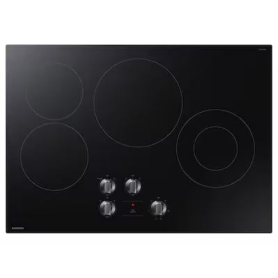 Samsung 30-in 4 burners Smooth surface Black Electric Cooktop Model# NZ30FG5332RK