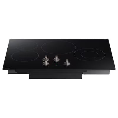 Samsung 30-in 4 burners Smooth surface Black Electric Cooktop Model# NZ30FG5332RK